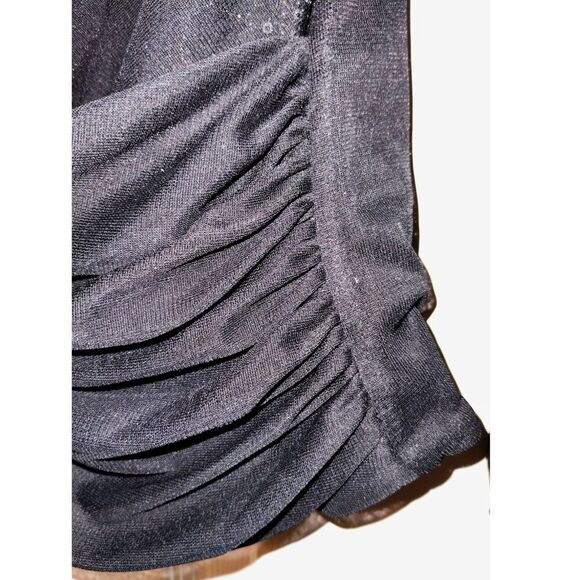 Women's Helene Blake Long-Sleeved Sequin Mock Wrap Blouse (Size Small) - Picture 5 of 8